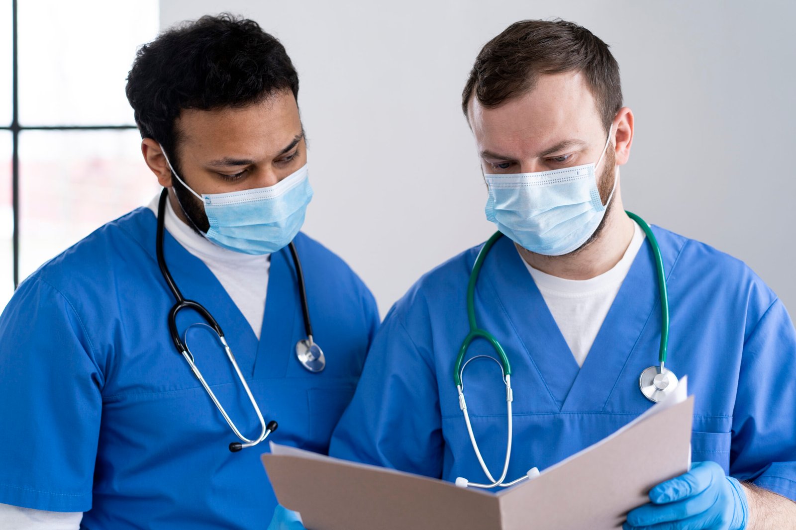 Healthcare professionals in clinical training session